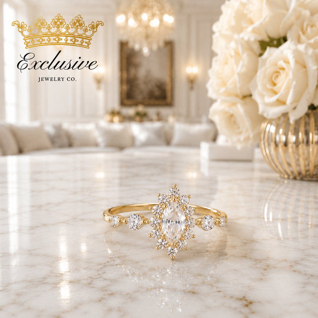 S925 Silver Ring La Princesa with 14k Gold Plating and Cubic Zirconia Stone