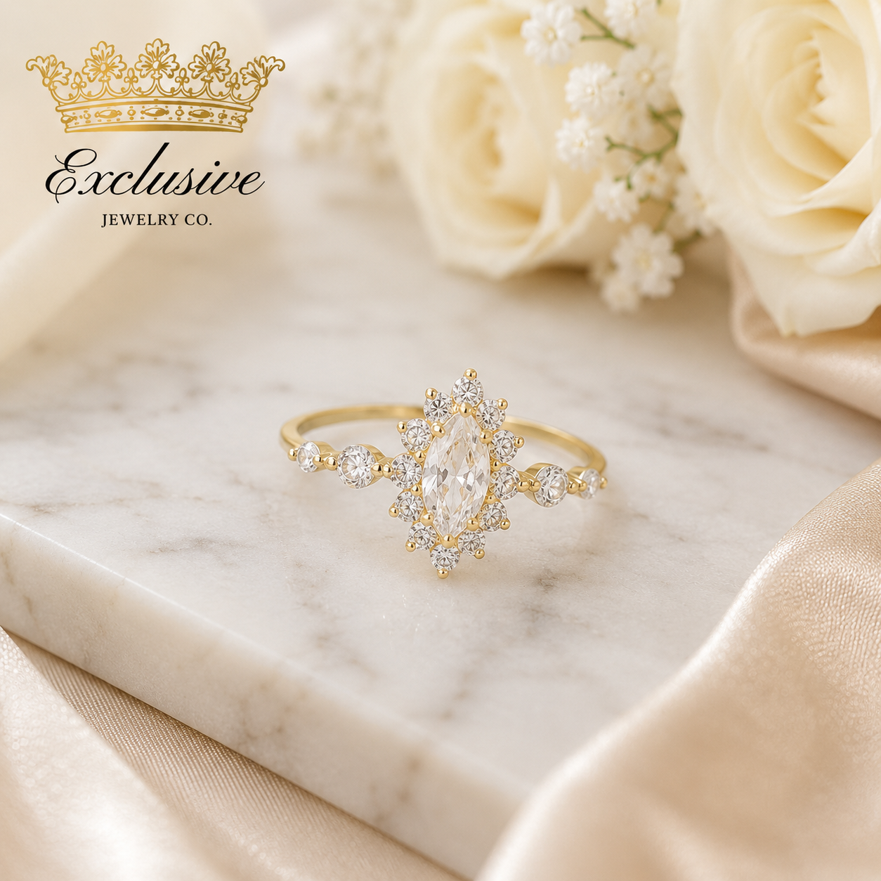 S925 Silver Ring La Princesa with 14k Gold Plating and Cubic Zirconia Stone